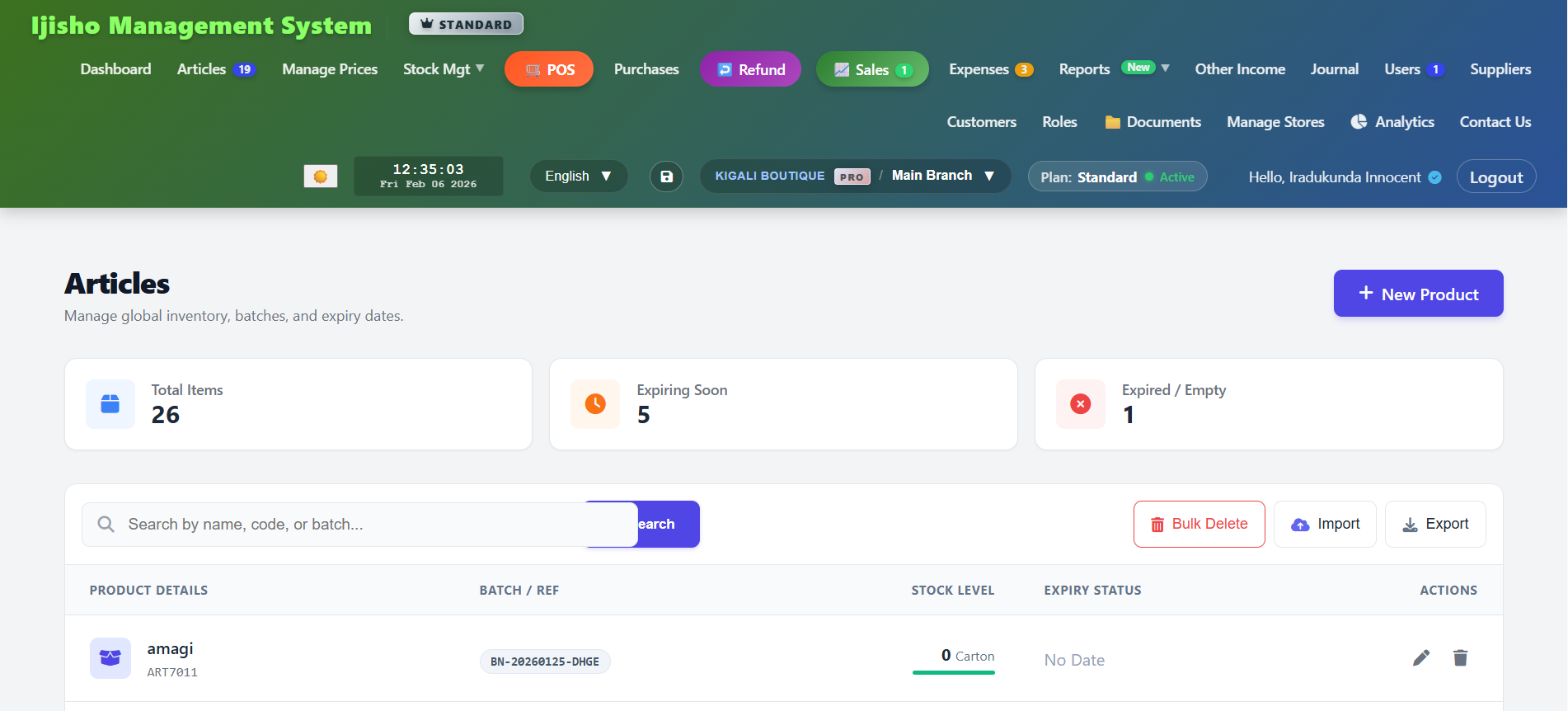 Ijisho Dashboard